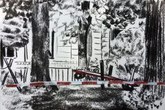 Christine Fiebig: Wer fehlt? 1Kohle und Pastell auf Papier, 29,7 x 42cmwww.christine-fiebig.de