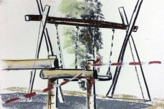 Christine Fiebig: Wer fehlt? 2Kohle und Pastell auf Papier, 29,7 x 42cmwww.christine-fiebig.de