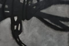 Bernd Kalusche: Ohne TitelÖl / Acryl / Bootslack auf Holzplatte, 100 x 100 cm, 2020www.berndkalusche-malerei.de