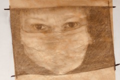 Kerstin Krone Bayer: protected twiceGrafit, Seiden- und Zeichenpapier, 2020